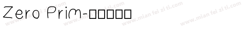 Zero Prim字体转换